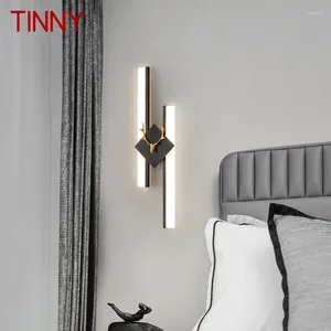 Vägglampa tinny nordisk mässing kreativa svarta gevir sconce ljus moderna led 3 färger för hem vardagsrum sovrum dekor