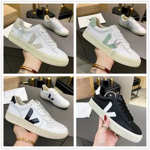 2024 VJA Brasile francese Verde verde a basso contenuto di carbonio v Piatta piattalette di cotone biologico Sneakers Women Casual Classic White Designer Scarpe da uomo mocassini da uomo