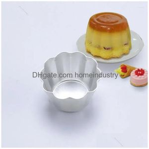 Moldes de cozimento Mods de cozimento Alumínio Flat Oito Flores Bolo Molde Pão Pudim Ans Ferramentas de Chocolate Acessórios de Cozinha F20233791 Drop D Dh63S