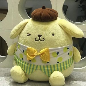 Japon orijinal Sanrio pom purin oturuyor büyük sevimli peluş oyuncak bebek yastık hediye kawaii yastıklar sanrio peluş merch 240202