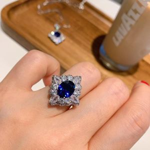 Kolye Küpe Seti Avrupa ve Amerika'da Srjewelry Simülasyon Mavi Hazine Kolye Yüzüğü Ana Taş Askı 10 12 8