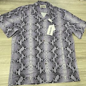 Men's Casual Shirts Snake Pattern WACKO MARIA Shirt Men Women Hawaiian Top Tee Short Sleeve T-shirts