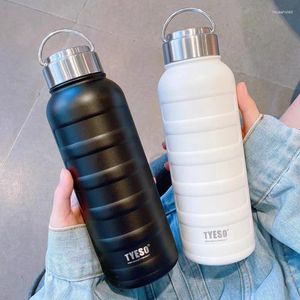 Water Bottles 750ml/1000ml Stainless Steel Thermo Bottle Portable Sport Drink Kettle Outdoor Fitness Vacuum Flask Tumbler Thermal