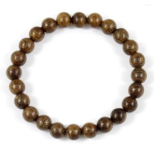 Charm Bracelets NMen 8mm Natural Wood Beads Sandalwood Buddhist Buddha Meditation Prayer Bead Bracelet Wooden Jewelry