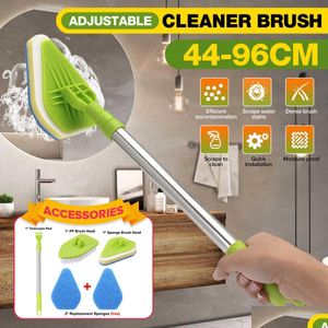 Cleaning Brushes Cleaning Brush Set Bathroom Bathtub Home Clean Tool Long Handle Telescopic Replace Sponge Spin Scrubber For Toilet 21 Dhtkf