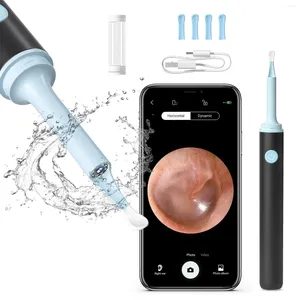 Smart trådlös visuell öronrengöringssked Safe EndoScope Earpick 5MP Mini Camera Wax Remover Otoskop Tools Hälsovård