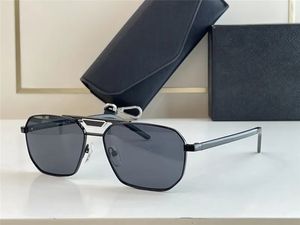 Polygons Designer-Sonnenbrille für Damen, 58 Jahre, rechteckig, Metall, Gold, Gelb, Blau, Rauchdesign, Sonnenschutz, UV-Brille mit Box, Sonnenbrille für Damen