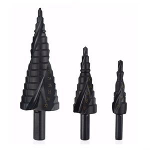 3 pezzi set 4-32mm Set di punte da trapano HSS Cobalto Step Punta da trapano Azoto Acciaio ad alta velocità Spirale Triangolo Gambo Foro Cutter287H