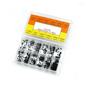 Watch Repair Kits 1 Box Mini Rubber Washer O-Ring 12 Sizes Crown Seals Waterproof Rings Gasket Black Round Ring Tools