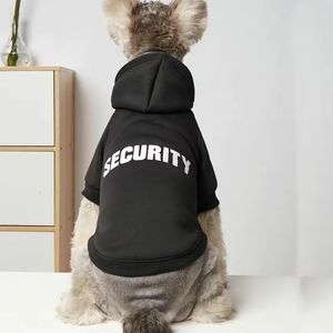 Security Dog Clothes Small Large Dogs Hoodie Coat Chihuahua Sweatshirt French Bulldog Warm Puppy For XS9XL 240131