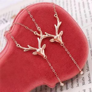 Chains Korean Temperament All-match 925 Sterling Silver Hypoallergenic Elk Necklace For Girlfriend Niche Exquisite Christmas Gift