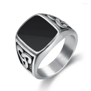 Cluster-Ringe US-Größe 7 bis 15 Vintage Punk-Stil Silber Farbe Titan Edelstahl Irish Knot Ring für Männer Frauen Retro-Schmuck