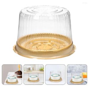 Elimina contenitori da 50 pezzi Casella per torta cheesecake portante Carrier con coperchi favoriscono scatole trasparenti in plastica trasparente