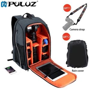 Аксессуары для сумки для фотоаппарата PULUZ Открытый портативный Lowepro Водонепроницаемая сумка на плечо Рюкзак для фотосъемки DSLR Фото-видео Чехлы для объективов для ноутбука YQ240204