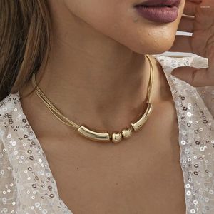 Gargantilha nicho design bola grânulo colar para mulheres personalidade temperamento pescoço corrente clavícula jóias atacado vendas diretas