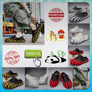 Slippers Designer Pack Platform Casual Half Summer Sliders Män Kvinnor Graffiti Bone White Slides Sandaler Anti Slip Wear Resistant Memor Soft 48