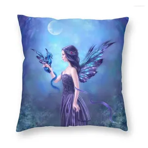 Pillow Butterfly Fairy And Dragon Cover Wings Girl Fantasy Art Floor Case For Living Room Fashion Pillowcase Home Decor