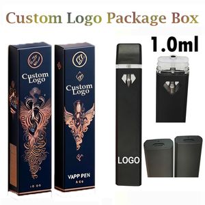 Maßgeschneiderte Einweg-Vape-Stift-Verpackungsbox, 1 ml, 2 ml, 3 ml, 5 ml, leere Pods, E-Zigaretten, dicke Ölwagen, wiederaufladbare 280-mAh-Batterie, individuelle Logo-Verdampfer-Mylar-Beutel