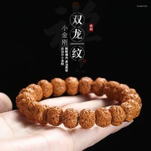Strand Classic Vajra Bodhi Hand Coiled Pattern Raw Seed Rosary Men Meditation Bead Bracelets For Women Buddhism Natural Reiki Gift