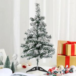 Juldekorationer 45/60 cm White Snowflake Tree Decoration 2024 Merry Party Home Desktop Navidad Xmas Gift Year Decor