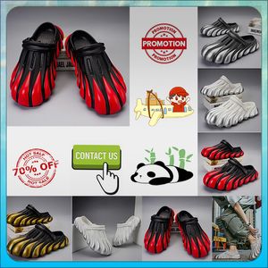 Platform Pack Casual Designer Half Slippers Summer Sliders Men Women Graffiti Bone White Slides Sandals Anti Slip Wear Resistant Thick Cushion 63