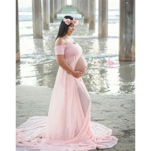 Klänningar moderskapsklänningar gravid klänning graviditet klänning fotografering elegant kläder fotografering prop maxi klänning för gravida kvinnor
