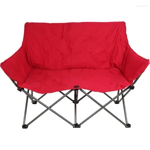 Kamp Mobilya Ozark Trail Camping Love Seat Sandalye Kırmızı Yetişkin Kullanımı 15lbs