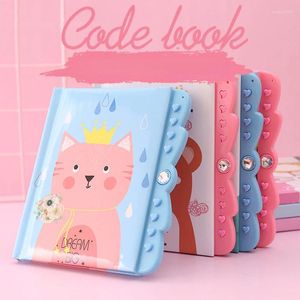 Pages With Lock Password Diary Student Notebooks Cute Notepad Korean Cartoon Stationery