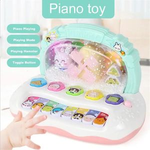 Kids Electronic Piano Toy Children Cartoon Light Up Musical Instrument Toys Keyboard For Music 240124