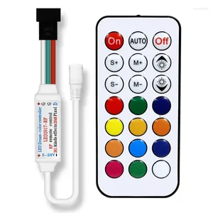 Контроллеры 5-24 В, 21-клавишный радиочастотный контроллер Magic RGB LED Dream Color для WS2812B WS2811 2812 2815, полнополосный строковый модуль