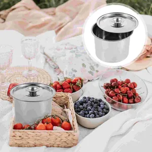 Set di stoviglie Tazza da gusto in acciaio inossidabile Contenitore per condimenti Gadget da cucina Zucchero Sale Organizzatore Barattolo di condimento