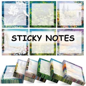 100SheetSpack DIY Kawaii Notepad Dagbok Sticky Notes Memo Pad Scrapbook Forest Note Paper Stationery Office 240119