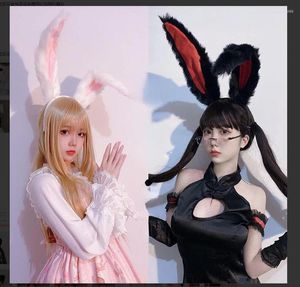 Imprezy zaopatrzenia kobiece dziewczyny lolita cosplay opaska puszysta Plush Sweet Rabbit Bunny uszy bandana fryzura kreskówka anime