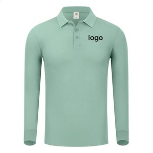 Polo a maniche lunghe tinta unita Uomo Donna Solid 3 bottoni Risvolto T-shirt Autunno Inverno Polo da golf Regular Uomo Top Abbigliamento personalizzato 240129