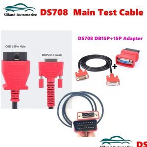 Diagnostiska verktyg för Autel Maxisys DS708 Huvudtest OBDII MS906/908/905/808 Adapter MS 908 Pro 16 Pin MS908 Scanner Drop Delivery M DHF6B