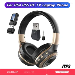 Bezprzewodowe słuchawki Bluetooth z mikrofonem HiFi stereo gier wideo gra słuchawkowy na PC PS4 PS5 Akcesoria telewizyjne