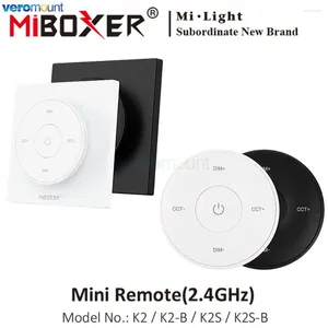 Controllers MiBoxer K2 K2S 2.4G Mini Remote Color Temperature Panel Adjustable Dimmer Wireless Controller For MiLight DIM CCT Series