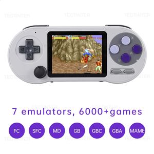 Sf2000 console de jogos portátil com tela ips de 3 polegadas, mini jogador portátil embutido, 6000 jogos, console de jogos retrô, saída av 240124