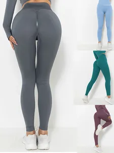 Kadın Pantolon Kesintisiz Tayt Çıplak Kesme İnce Yoga Tam Set Tayt Fitness Yüksek Bel Şortları Kadın Spor Salonu Egzersiz Sutyen Top