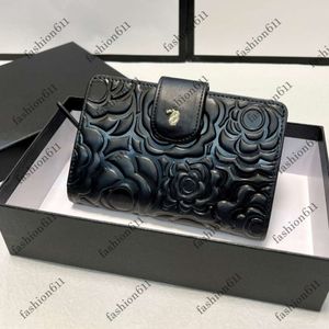 Brieftaschen neuer Designer Cowide Short Womens Leder Long Wallet Back hohe Qualität mit Kiste