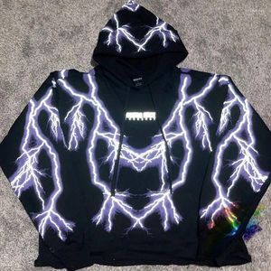 Erkek Hoodies Perşembe 3m Mor Thunder Hoodie Erkekler İçin Kadınlar Yüksek Kaliteli Kapşonlu Büyük Boy Külle