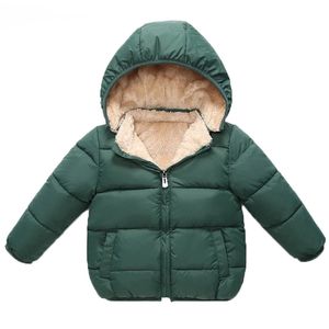 Baby Kids Jackets Boys Winter Thick Coats Warm Cashmere Outerwear For Girls Hooded Jacket Children Clothes Toddler Overcoat 16Y 240125