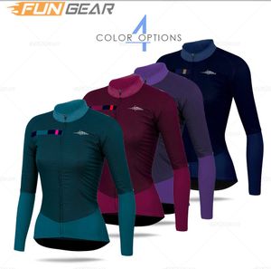 Kadınlar Kış Ceket Triatlon Uzun Kol Bisiklet Sweatshirt Maillot Ciklismo Bisiklet Giyim Bisiklet Gömlek Sıcak Koru 240129