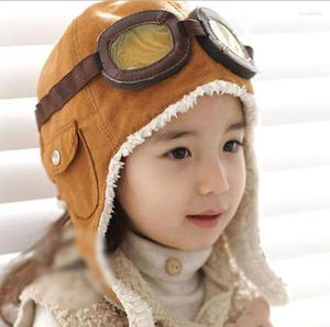 Hats Child Pilot Fashion Aviator Hat Earmuffs Beanies Kids Autumn Winter Warm Earflap Ear Protection Cap Party Gift