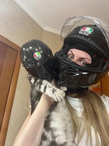 Hundkläder Pet Cat Hjälm liten motorcykel utomhus mini huvud som skyddar säker hatt po prop accessorie dekorativ