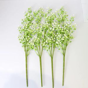 Dekorative Blumen 10PCS Home Tischdekoration Künstlicher Blumenzweig Nordamerikanische Bohne Grün Rot Facai-Frucht für das Weihnachtsjahr DIY