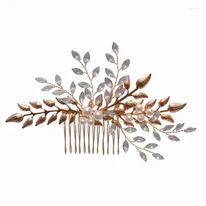 목걸이 귀걸이 세트 4pcs Flower Bride Hair Comb Metal Jewelry Headpieces Pearl Side Combs NA