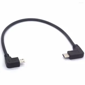 Typ C till mikro USB -kabel 90 graders 5 -stifts manlig förlängning