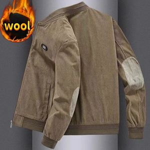 Coreano Moda Uomo Velluto a coste Pile Baseball maschile Vintage Harajuku College Cargo Zipper Cardigan Bomber Eleganti Giubbotti per Uomo 240130