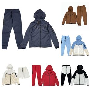 Tute da uomo in pile tecnico con cerniera tuta con cappuccio Nuovi pantaloncini autunnali pantaloni Moda Giacca sportiva per il tempo libero corsa cappotto fitness tute da jogging da uomo